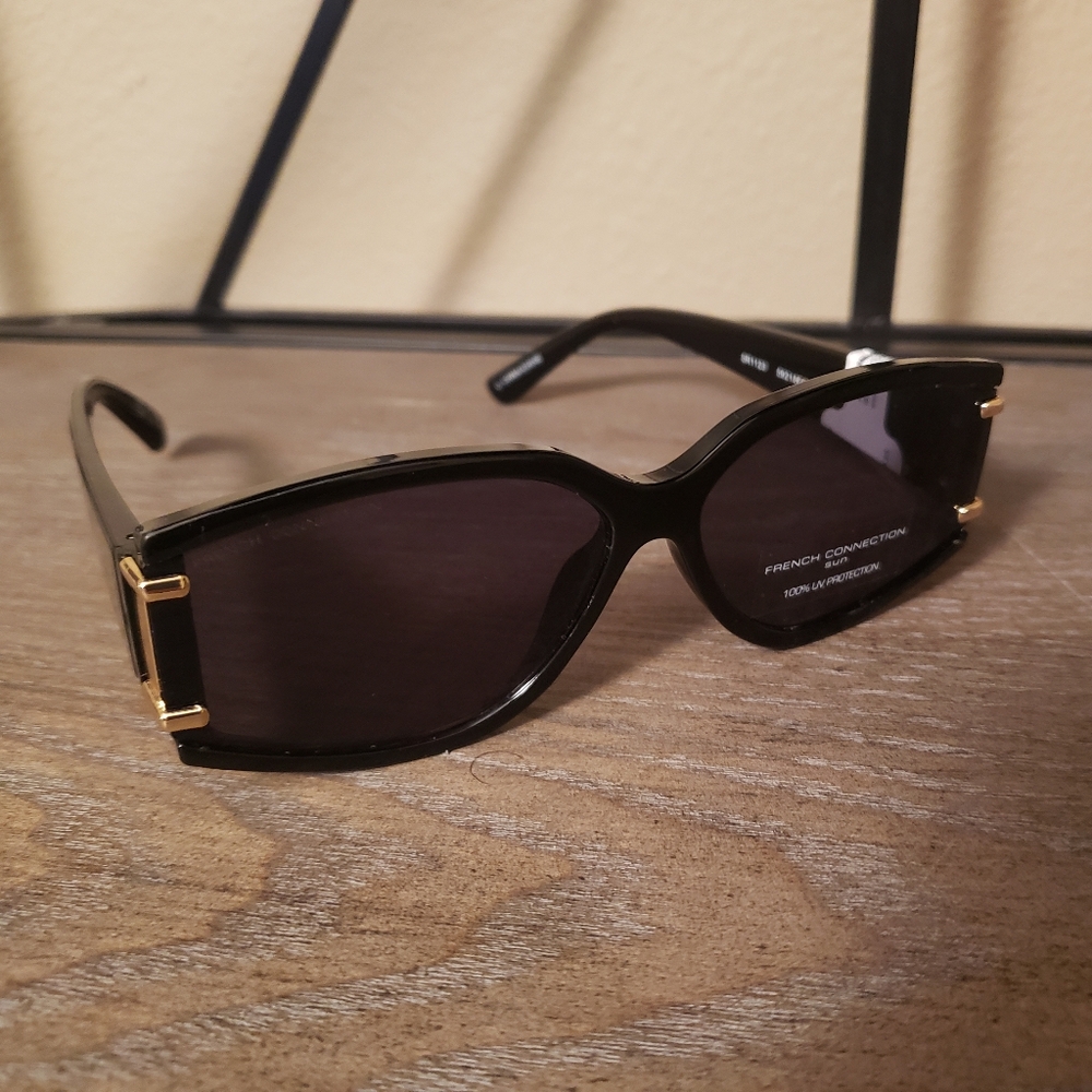 French Connection Black Rectangular Sunglasses - image 1